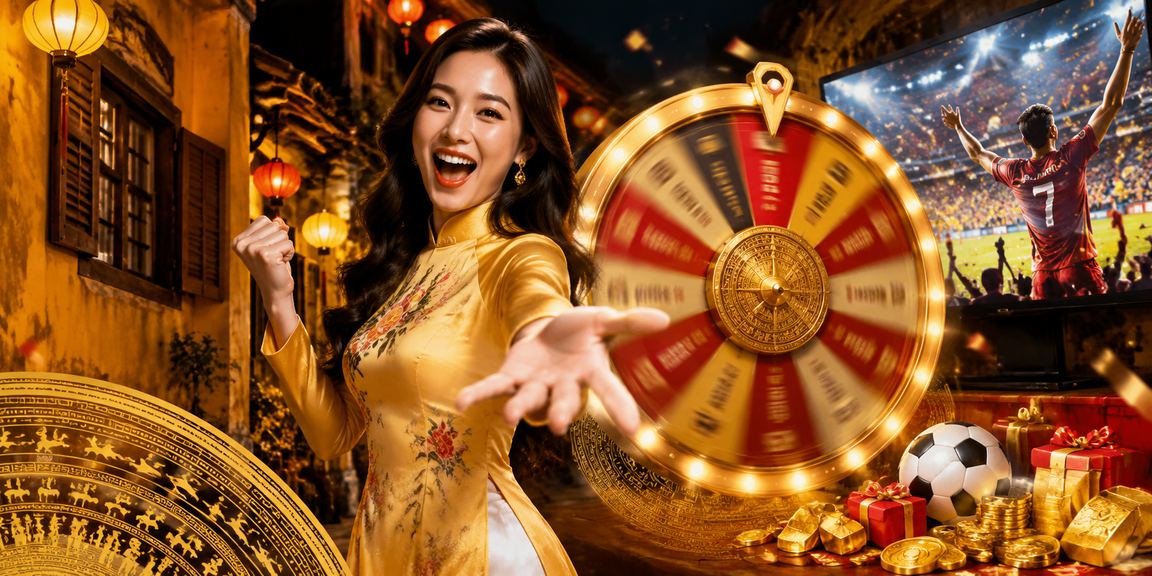 Người chơi Việt Nam tham gia bàn roulette trực tuyến trong không gian lấy cảm hứng từ phố cổ Hội An