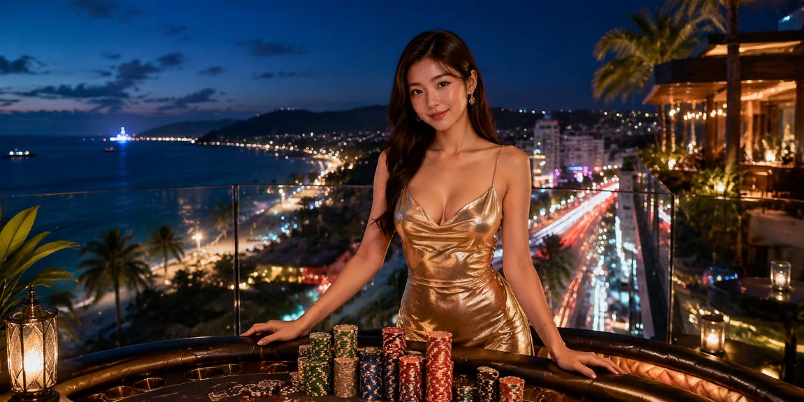 Không khí sòng bài neon rực rỡ tại Phú Quốc – biểu tượng giải trí casino trực tuyến